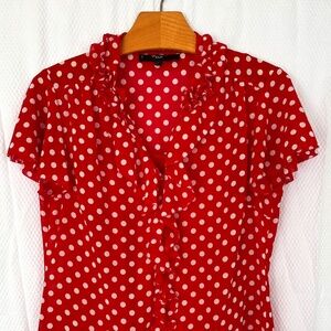 polka dots blouse with camisole